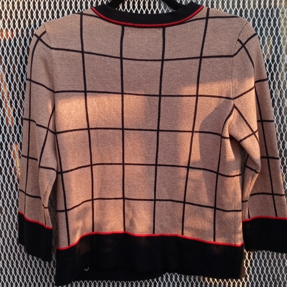 Jones New York Sweater Size Sa k and Tan - Picture 2 of 5